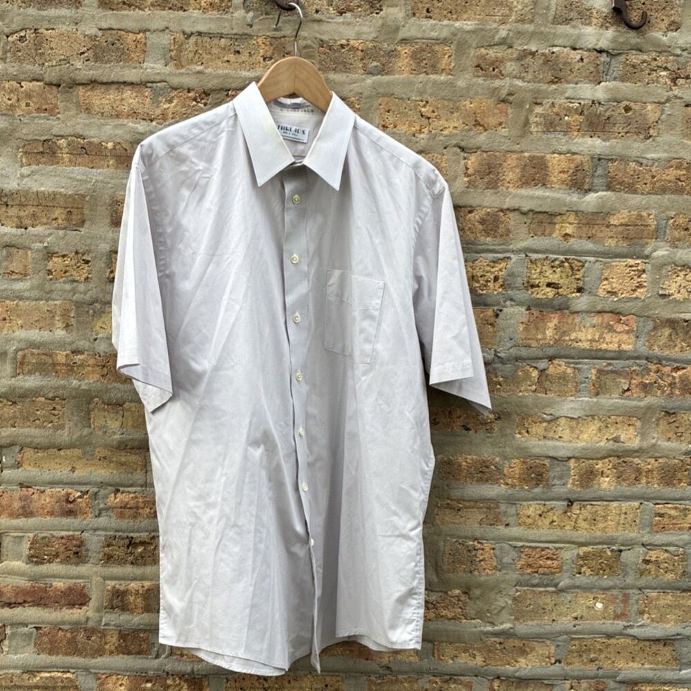 Threads Big & Tall White Short Sleeve Button-Front Dress Shirt